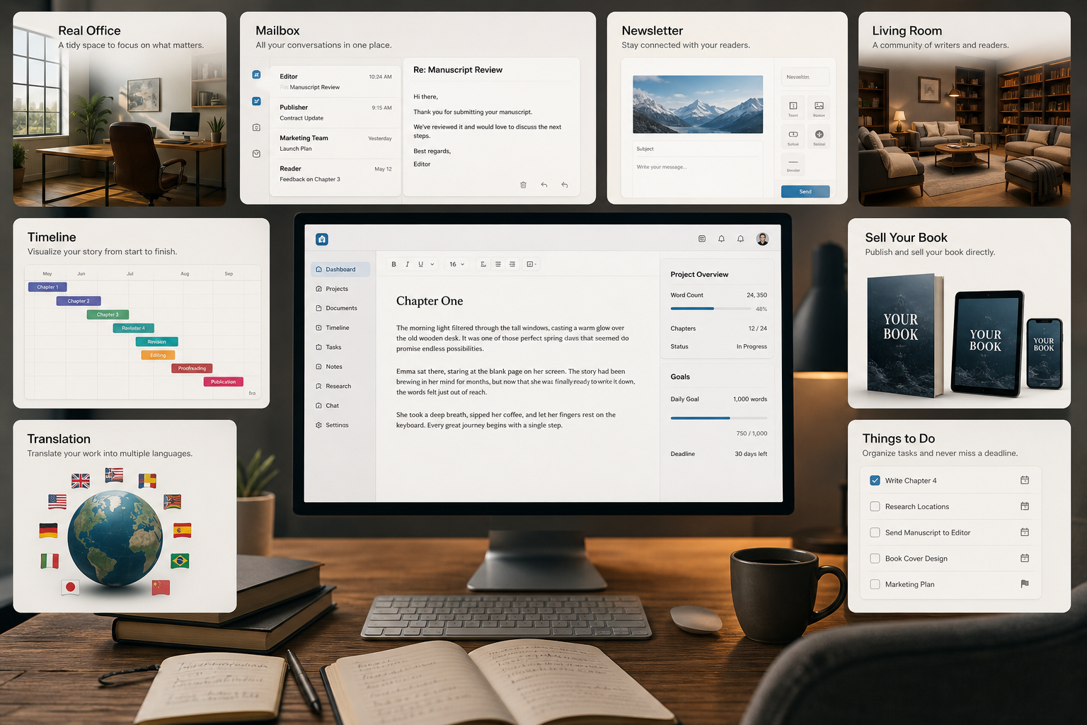 Écrivium: an all-in-one digital workspace designed for writers